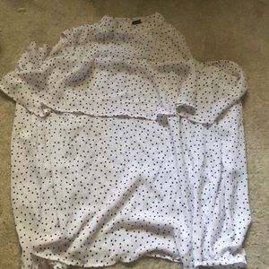 White and black polka dot blouse from rue 21